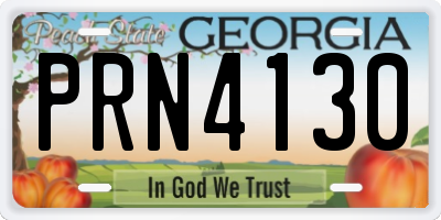 GA license plate PRN4130