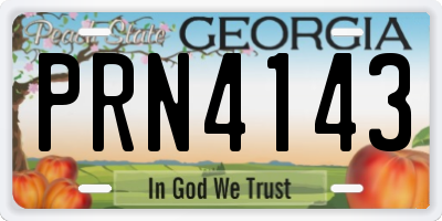 GA license plate PRN4143