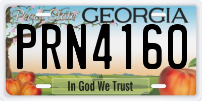 GA license plate PRN4160