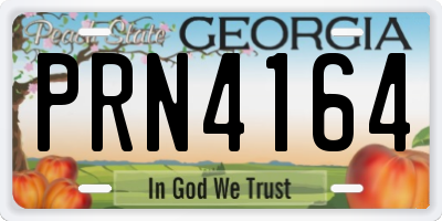GA license plate PRN4164