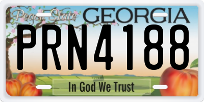 GA license plate PRN4188