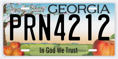 GA license plate PRN4212