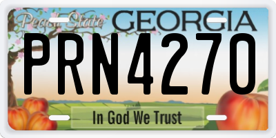 GA license plate PRN4270