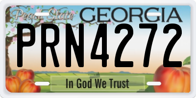 GA license plate PRN4272