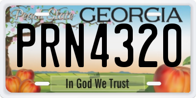 GA license plate PRN4320