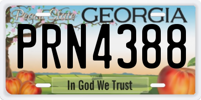 GA license plate PRN4388