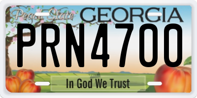 GA license plate PRN4700