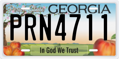 GA license plate PRN4711