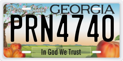 GA license plate PRN4740