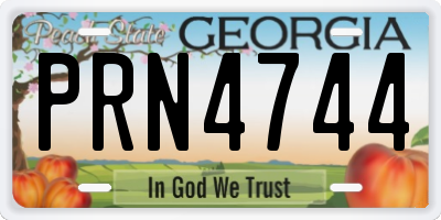GA license plate PRN4744