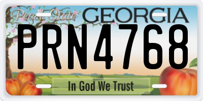 GA license plate PRN4768