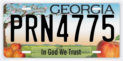 GA license plate PRN4775