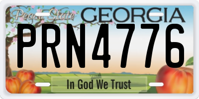 GA license plate PRN4776