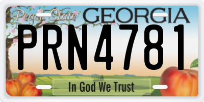GA license plate PRN4781