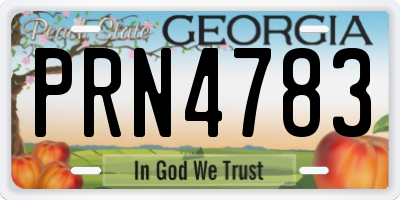 GA license plate PRN4783