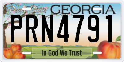 GA license plate PRN4791