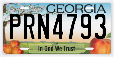 GA license plate PRN4793