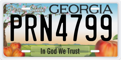 GA license plate PRN4799