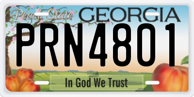 GA license plate PRN4801