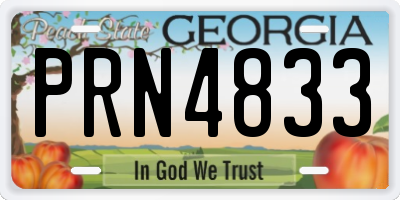 GA license plate PRN4833