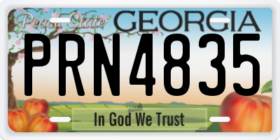 GA license plate PRN4835