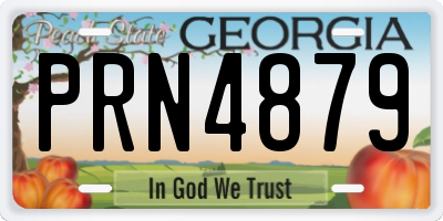 GA license plate PRN4879