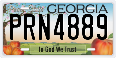 GA license plate PRN4889