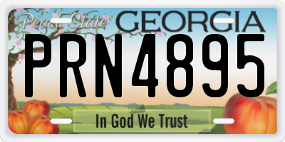 GA license plate PRN4895