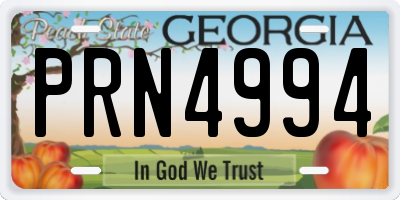 GA license plate PRN4994