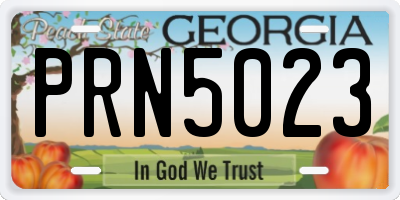 GA license plate PRN5023
