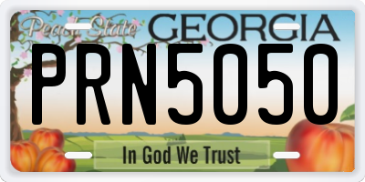 GA license plate PRN5050