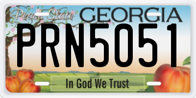GA license plate PRN5051