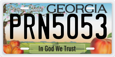GA license plate PRN5053