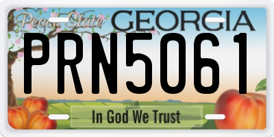 GA license plate PRN5061