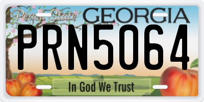 GA license plate PRN5064