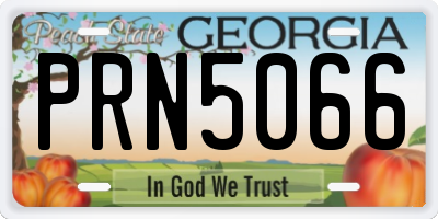 GA license plate PRN5066