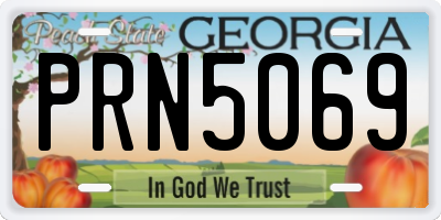 GA license plate PRN5069