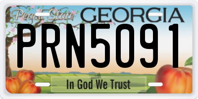 GA license plate PRN5091