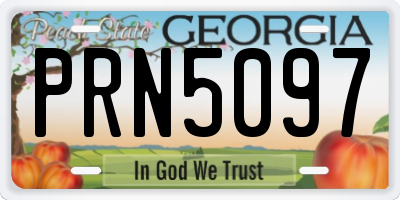 GA license plate PRN5097
