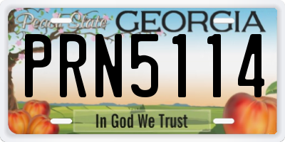 GA license plate PRN5114