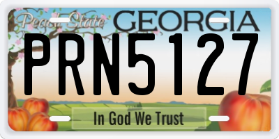 GA license plate PRN5127