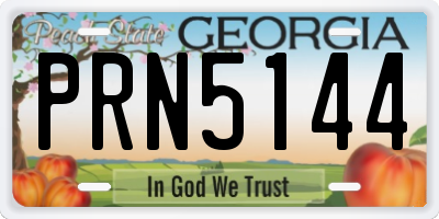GA license plate PRN5144