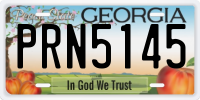 GA license plate PRN5145