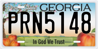 GA license plate PRN5148