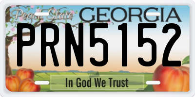 GA license plate PRN5152