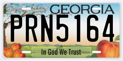 GA license plate PRN5164
