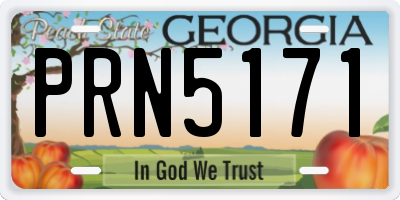 GA license plate PRN5171
