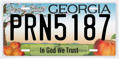 GA license plate PRN5187