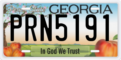 GA license plate PRN5191
