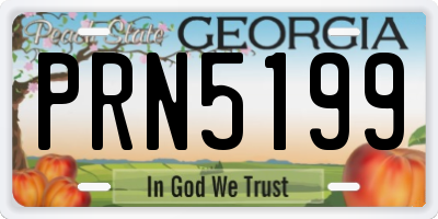 GA license plate PRN5199
